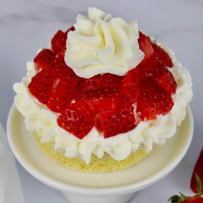 Strawberry Shortcake Keto Mug Cake